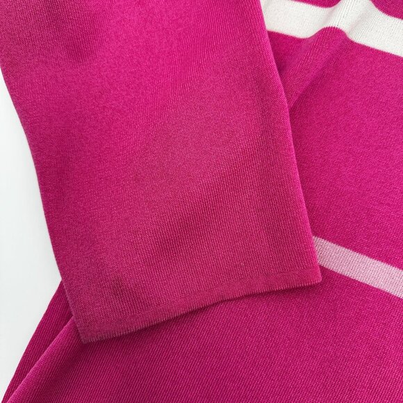 Exclusively Misook Pink Black Long Sleeve Cardigan Women's Large *read - Picture 6 of 8